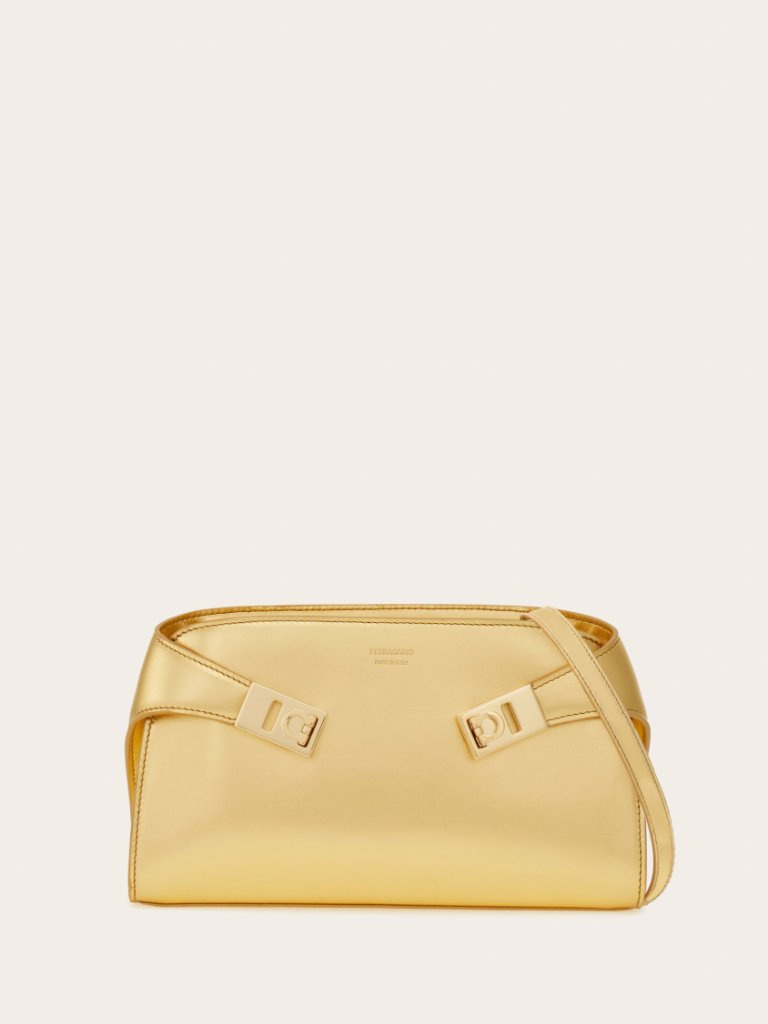 Ferragamo Hug Metallic Leather Crossbody Bag
